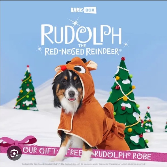 BarkBox Rudolph Hooded Robe - Picture 2 of 2